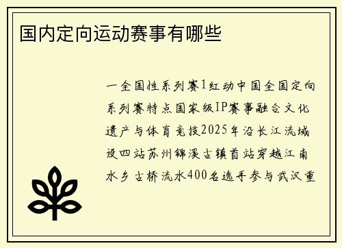 国内定向运动赛事有哪些